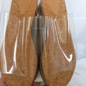 Moussy Espadrille Wedge Clear Slides NWOB Size L (W7)
